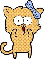 cartoon cat character vector