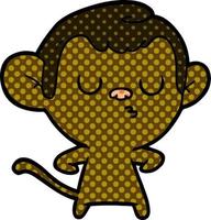 cartoon doodle character monkey vector
