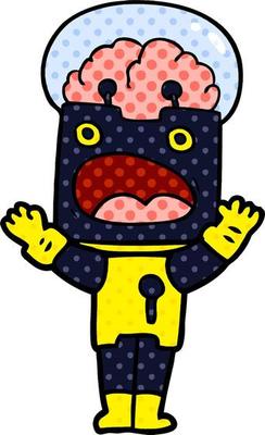 cartoon doodle character robot