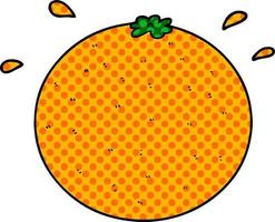 cartoon doodle orange vector