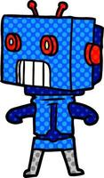 cartoon doodle character robot vector