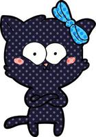 personaje de gato de dibujos animados vector