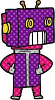 personaje de robot de dibujos animados vector