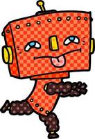 personaje de robot de dibujos animados vector