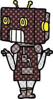 Cartoon robot character vector