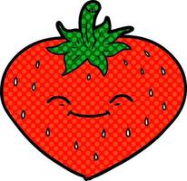 cartoon strawberry character vector