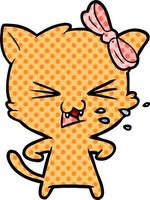 cartoon cat character vector