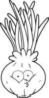 cartoon onion line art vector