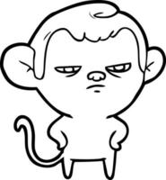 Vector cartoon monkey