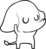 elefante de dibujos animados lindo vector