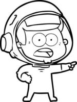 cartoon surprised astronaut vector