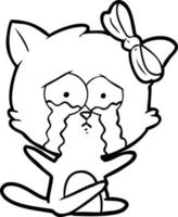cartoon cat character vector