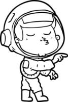 astronauta seguro de dibujos animados vector