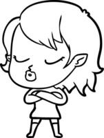 cute cartoon vampire girl vector