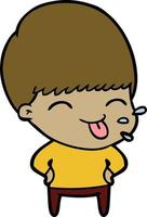 funny cartoon boy vector