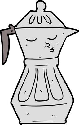 cartoon coffee pot