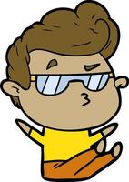 cartoon cool guy vector