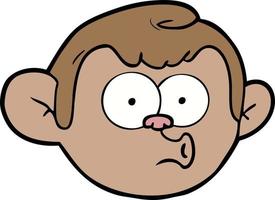 cartoon monkey face vector