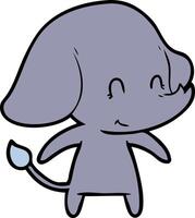 elefante de dibujos animados lindo vector