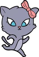 Vector cartoon cat