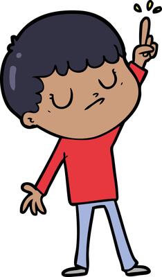 cartoon grumpy boy