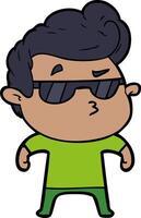 cartoon cool guy vector