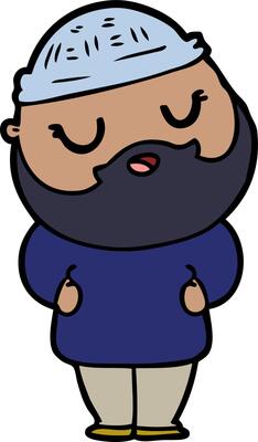 cartoon man with beard