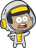 cartoon surprised astronaut vector