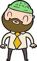 cartoon bearded man vector