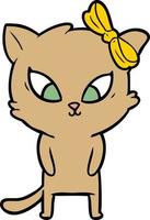 Vector cartoon cat