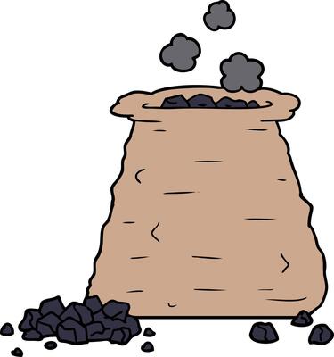 cartoon sack of coal