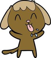 perro de dibujos animados lindo vector