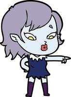 cute cartoon vampire girl vector