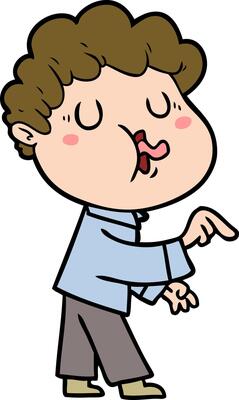 cartoon man singing