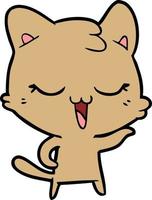 happy cartoon cat vector