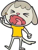 cute cartoon dog barking vector