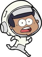 cartoon surprised astronaut vector