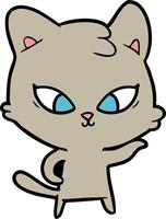 cute cartoon cat vector