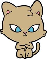 cute cartoon cat vector