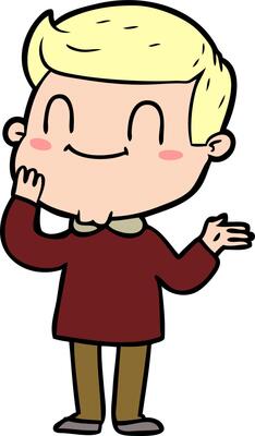 cartoon friendly man
