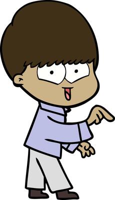 cartoon happy boy