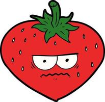 Vector cartoon strawberry