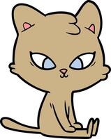 cute cartoon cat vector