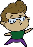 cartoon cool guy vector