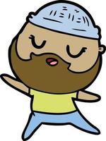 cartoon man with beard vector