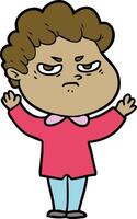 cartoon angry man vector