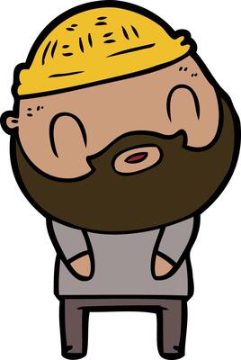 cartoon bearded man