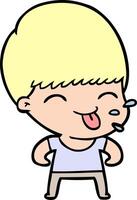 funny cartoon boy vector