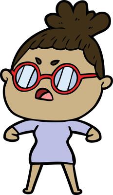 cartoon annoyed woman