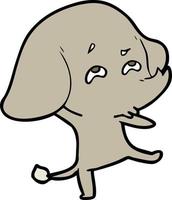 cartoon elephant remembering vector